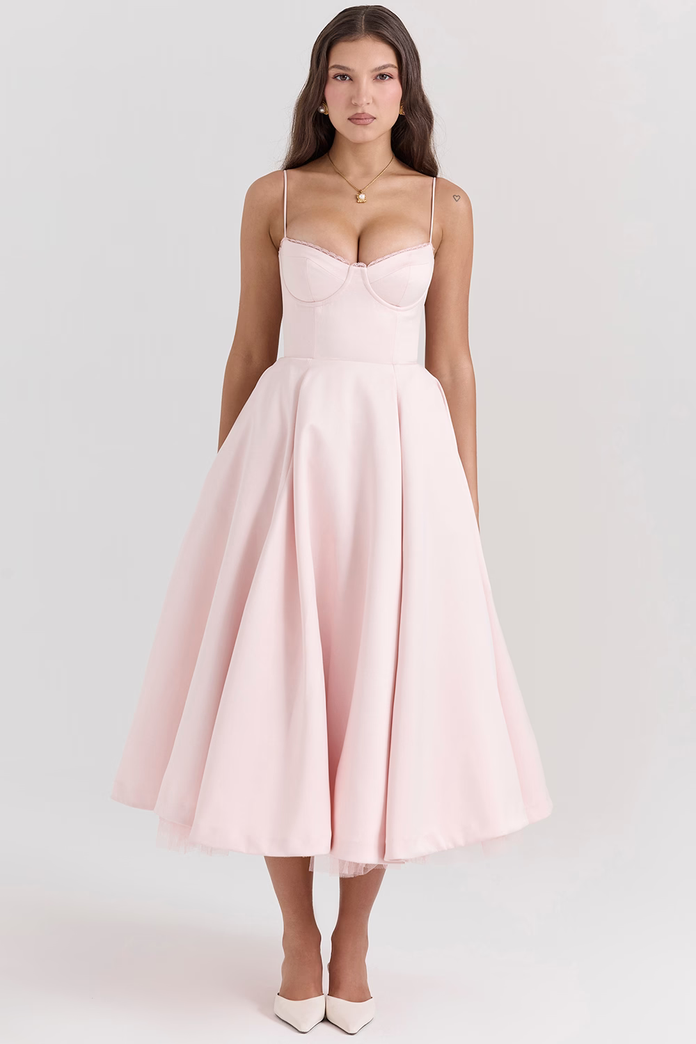 Lisa™ | Elegant Bustier Midi Dress