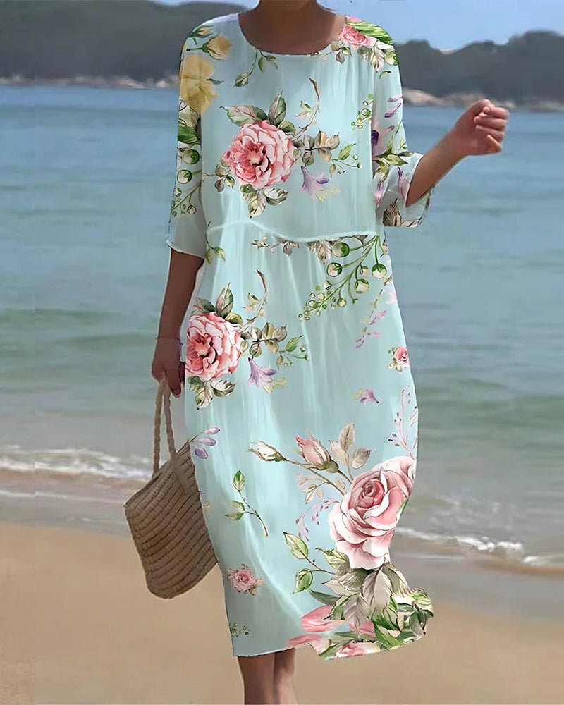 Keely™ | Effortless Floral Midi Dress