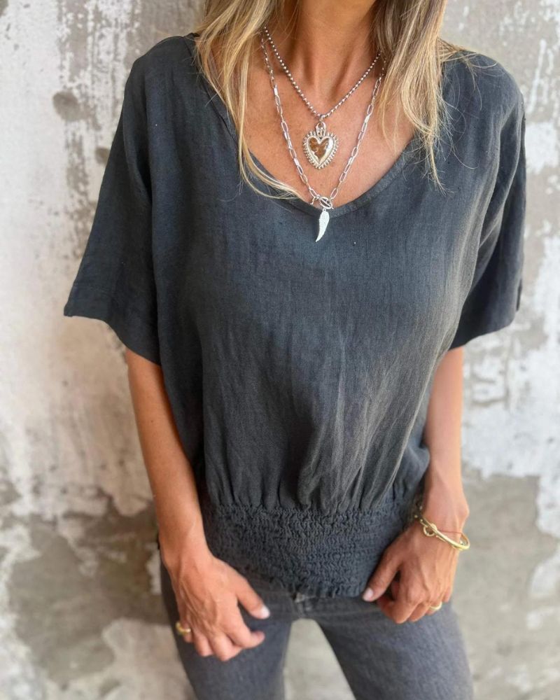 Ramia | Seaside V-Neck Tee