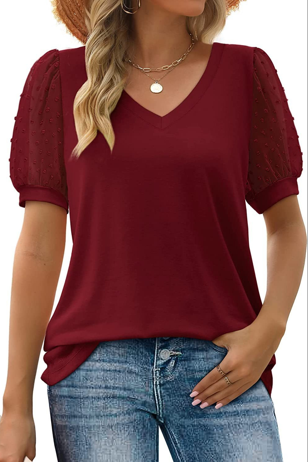 Helena™ | Sleek V-Neck Blouse