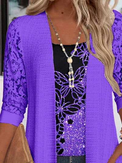 Carly | Lace Butterfly Blouse