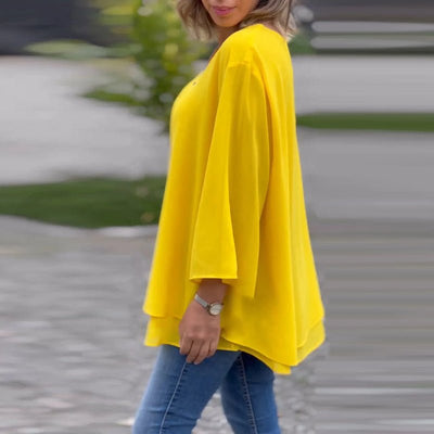 Amina | Chiffon Zipper Blouse