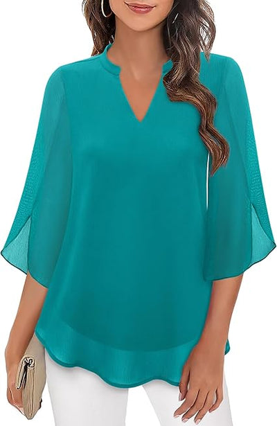 Celeste™ | Graceful Split-Sleeve Blouse