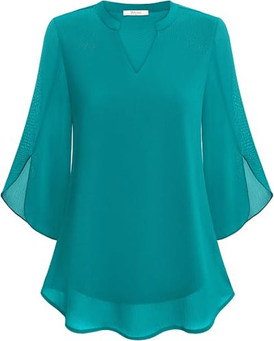 Celeste™ | Graceful Split-Sleeve Blouse