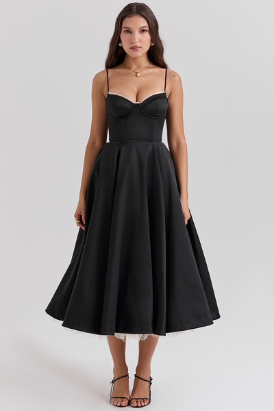 Lisa™ | Elegant Bustier Midi Dress