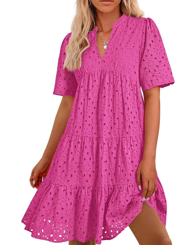 Elle | Lace Ruffle Dress