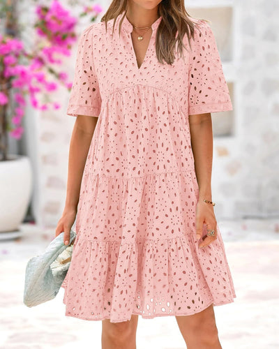 Elle | Lace Ruffle Dress