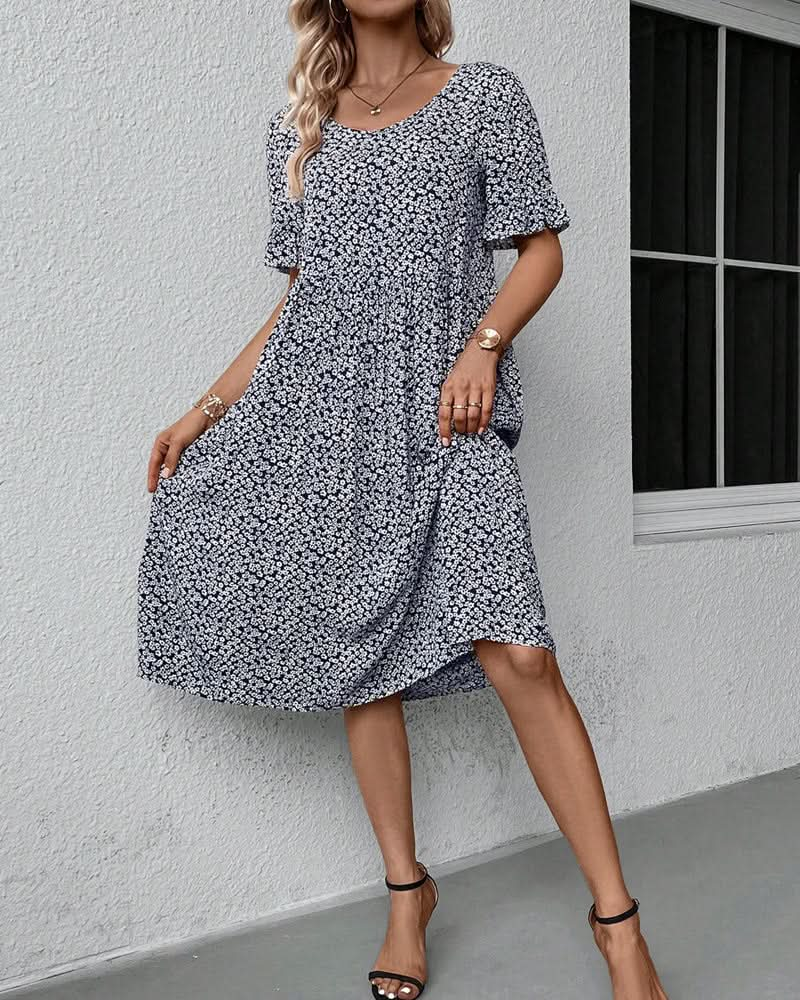 Fleur™ | Elegant Summer Floral Midi Dress