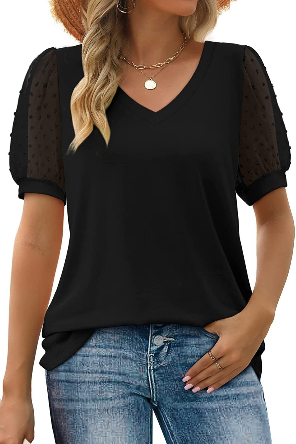 Helena™ | Sleek V-Neck Blouse