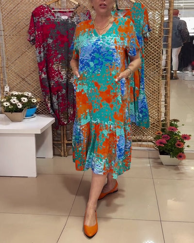 May | Gradient V-Neck Dress
