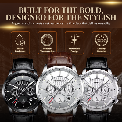 Fashionable Military Leather Watch