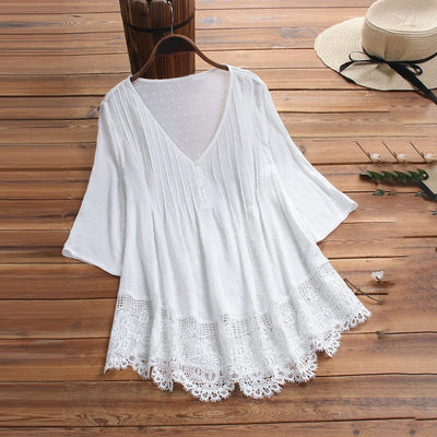 Caroline™ | Elegant Whisper Boho Blouse