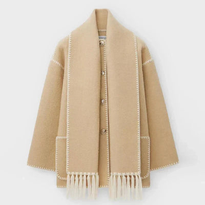 BRONTE | Elegant Warm Jacket with Scarf