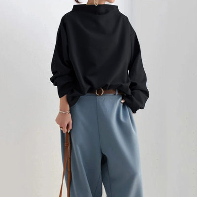 Eliana™ | Elegant Loose-Fit Turtleneck Blouse