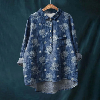 Fhebe™ | Stylish Loose-Fit Floral Shirt