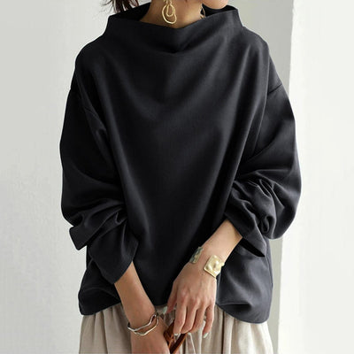 Eliana™ | Elegant Loose-Fit Turtleneck Blouse