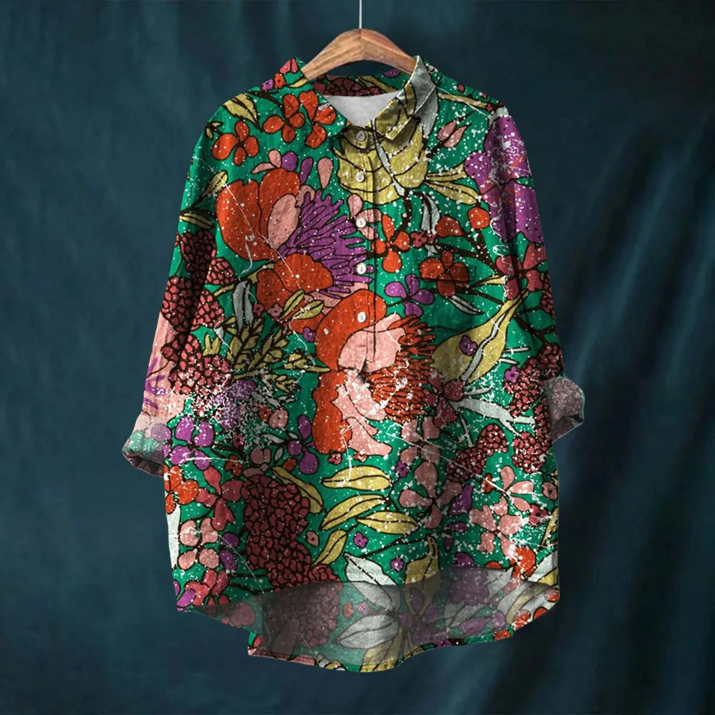 Fhebe™ | Stylish Loose-Fit Floral Shirt