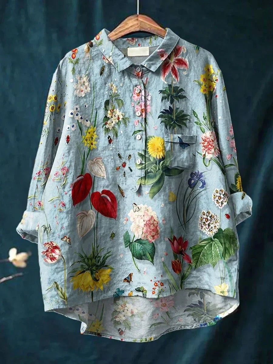 Vera™ | Stylish Loose-Fit Floral Shirt