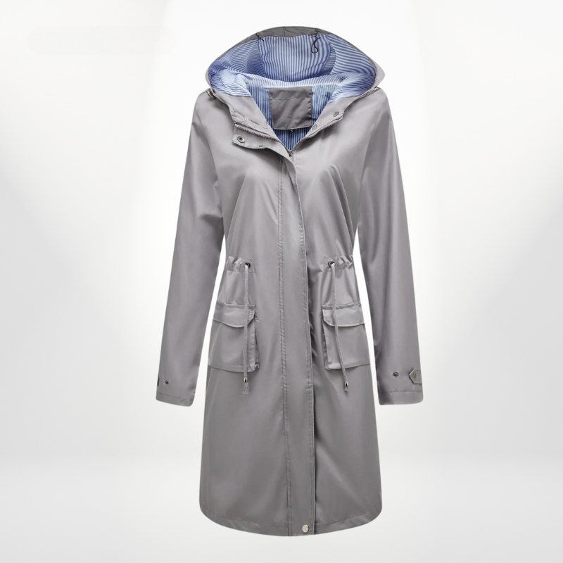 LIZAYA | Elegant Trenchcoat Drawstrings