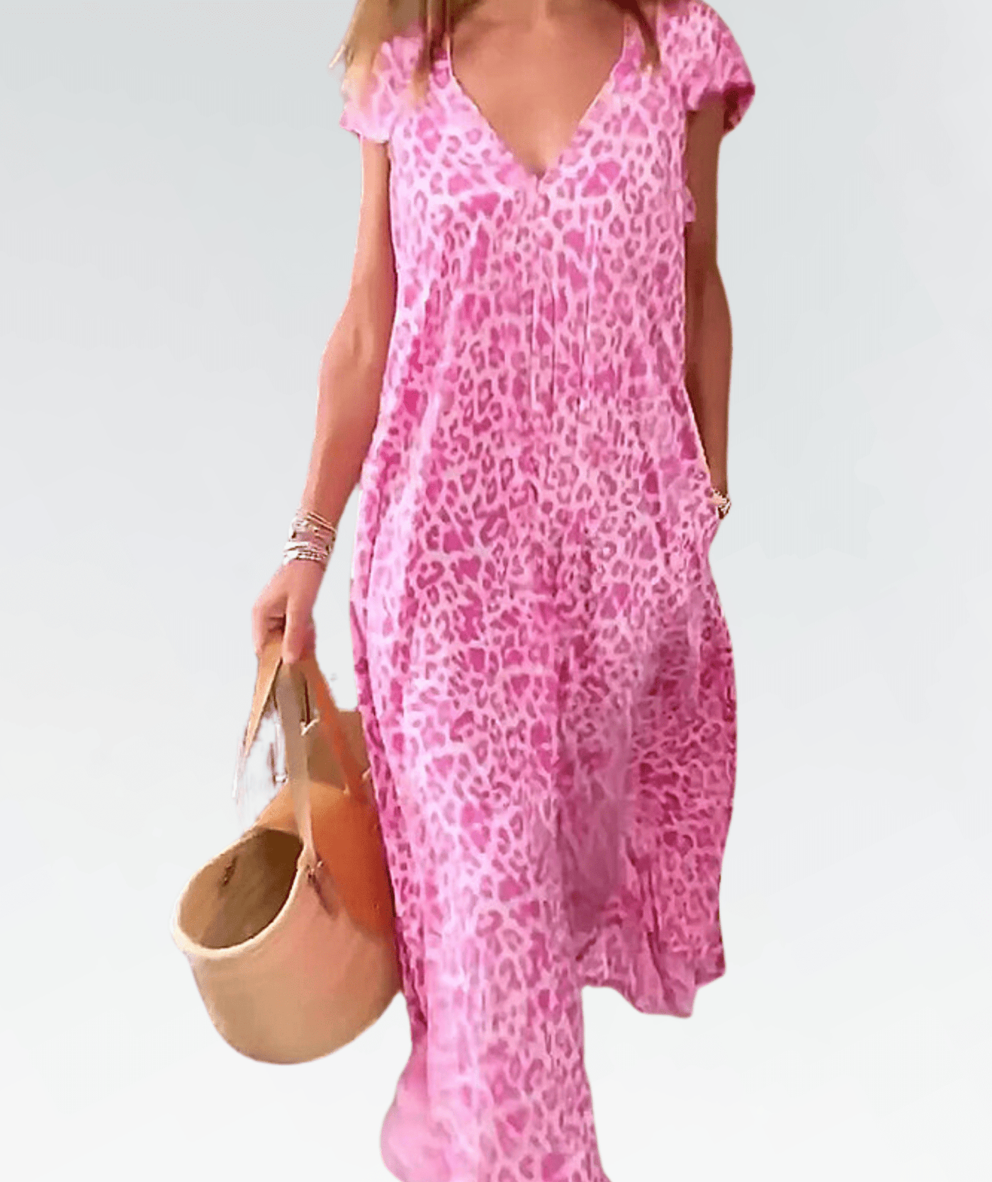 Zephyras | Women’s V-Neck Printed Summer Dress