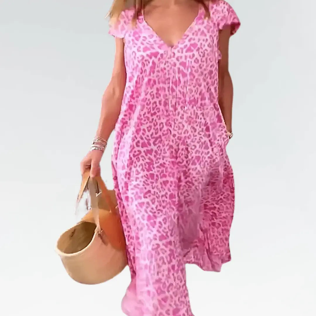 Zephyras | Women’s V-Neck Printed Summer Dress