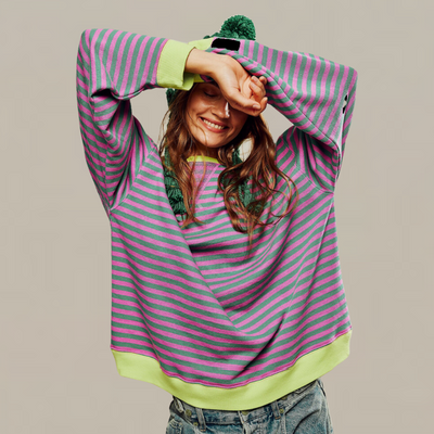 Margot™ | Stylish Oversized Striped Sweater