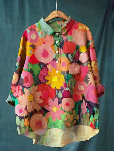 Vera™ | Stylish Loose-Fit Floral Shirt