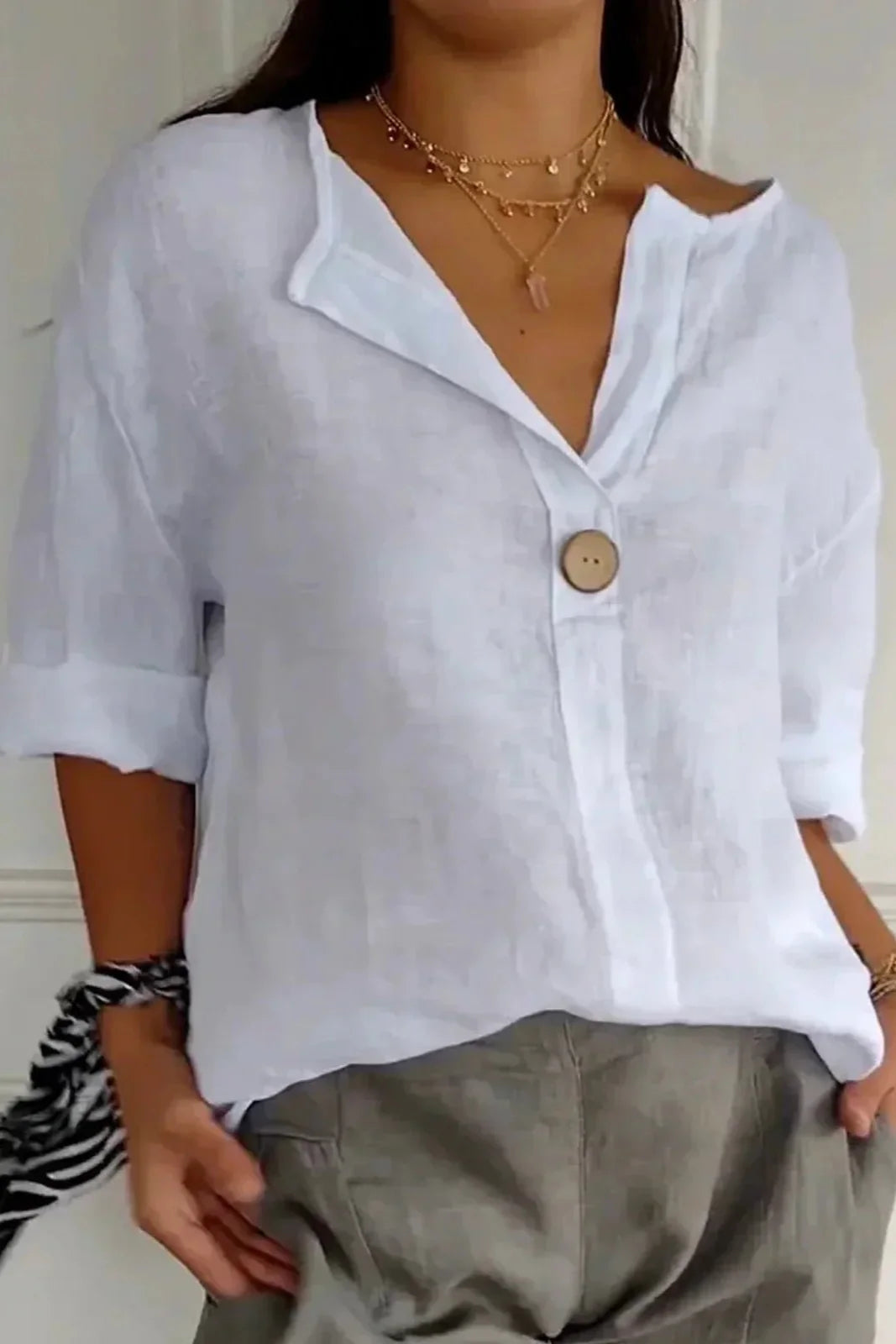 Zamma™ | Relaxed V-Neck Top