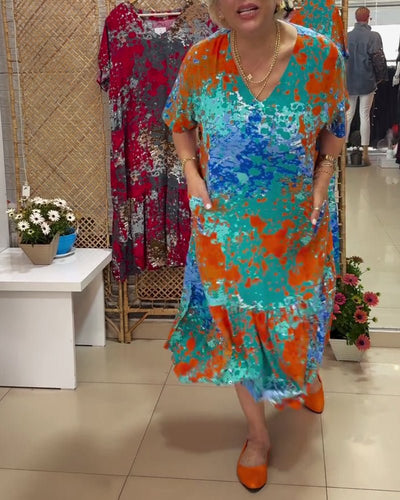 May | Gradient V-Neck Dress