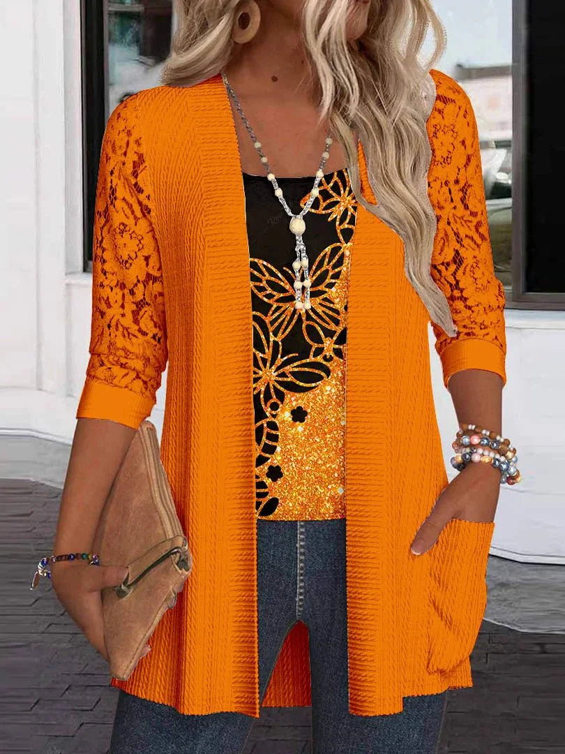 Carly | Lace Butterfly Blouse