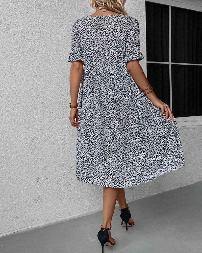 Fleur™ | Elegant Summer Floral Midi Dress